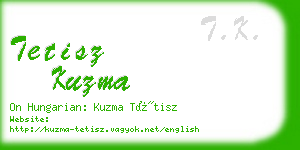 tetisz kuzma business card